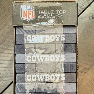 Dallas Cowboys NFL Wild Sports Table Top Wood Stacker Blue/Gray/White Age 12+